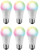 (6 bulbs)GE Lighting CYNC Smart LED Light Bulbs, Color Changing, Bluetooth and Wi-Fi, Compatible with Alexa and Google Home, A19 Bulbs 