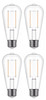 GE Classic Soft White LED Bulbs, ST19 Edison, 60W Equivalent using only 5 watts, 500 lumen, Dimmable, beautiful 2700K (4 Pack)