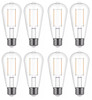 GE Classic Soft White LED Bulbs, ST19 Edison, 60W Equivalent using only 5 watts, 500 lumen, Dimmable, beautiful 2700K (8 bulbs)