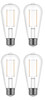 GE reveal LED ST19, pure clean HD light, 4 watt, 300 lumen, dimmable, GE's best light technology, medium base, 4 bulbs
