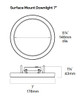 Lightolier LED Surface Mount Downlight, 7 inch round,  Field Selectable Lumens and Color Temperature, 0-10V Dimming, White, 120-277V, SD7RSLMZ10SCTUW (case of 6)