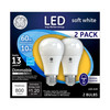 GE Lighting 67591 Dimmable LED A19 Light Bulb with Medium Base, 10-Watt, Soft White, 2-Pack