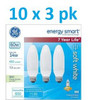 Energy-Smart CFL Daylight 14W Light Bulbs, (case of 10 x 3pk) GE 60294