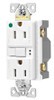 Eaton Hospital Grade GFCI receptacle, Self Test, 15A, 125V, #14-10 AWG, white
