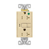 Eaton Hospital Grade GFCI Receptacle, TRSGFH20FV, 20A, 125V, Ivory, Tamper Resistant