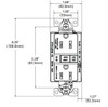 Eaton Wiring 15 Amp Duplex GFCI NAFTA-Compliant Receptacle Outlet, Ivory, SGF15FV