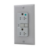 Eaton Wiring 20 Amp Tamper Resistant Hospital Grade GFCI Receptacle Outlet, Gray, TRSGFH20GY