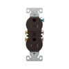 (case of 10) Eaton 15 Amp Duplex Receptacle, Auto-Grounded, Tamper Resistant, Brown, TR270-9B