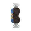 (case of 10) Eaton 15 Amp Duplex Receptacle, Auto-Grounded, Tamper Resistant, Brown, TR270-9B