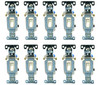 (case of 10) Eaton Toggle Switch, 15A, White, 3-way Non-Grounded, 1303W-BOX