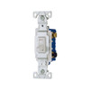 (case of 10) Eaton Toggle Switch, 15A, White, 3-way Non-Grounded, 1303W-BOX