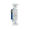 (case of 10) Eaton Toggle Switch, 15A, White, 3-way Non-Grounded, 1303W-BOX
