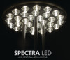 Architectural Area Lighting Outdoor Spectra small scale post top LED Area and Ambiance, beautiful commercial area light, 5000K, with 6 inch Kick Bollar, SP2-STR-Y4-2050-FCO-MOD (KB6 12 LED)- DB