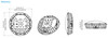 Stonco Garage and Canopy round LED Luminaire, Color Selectable, Lumen Selectable, Surface Mount, Type 5 Light Distribution, 120-347V, Bronze finish, GCR60-SCT-G1-SM-5-10-BZ