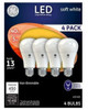 GE Lighting LED A19  Light Bulbs, Soft White, 450 Lumens, 5-Watt, Quantity 4