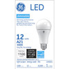 GE LED A21, 12 Watt, 1100 Lumen, 3000K, Dimmable, Medium Screw Base, 5. 16 IN Length, 15000 HR Average Life