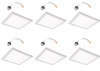 HALO 5" / 6" Square Surface Mount LED Downlight 3000K White 1135 lumens (6 pack)