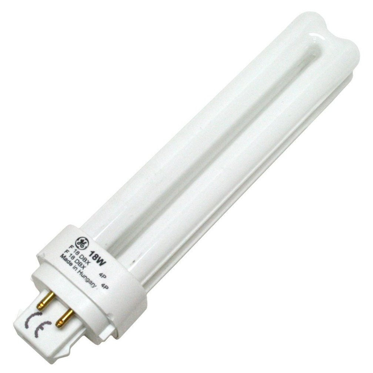 GE 97601 (6-Pack) F18DBX/841/ECO4P 18-Watt Quad-Tube Compact Fluorescent Light Bulb, 4100K, 1200 Lumens, T4 shape, G24q-2 base