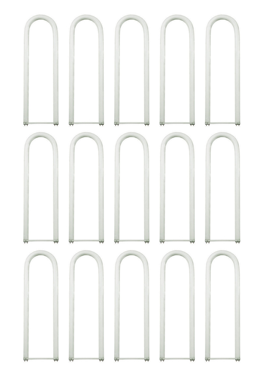 GE 62170 Ubend F26T8/SPX35/U/ECO U-bend U shaped T8 3500K fluorescent U tube (pack of 15)