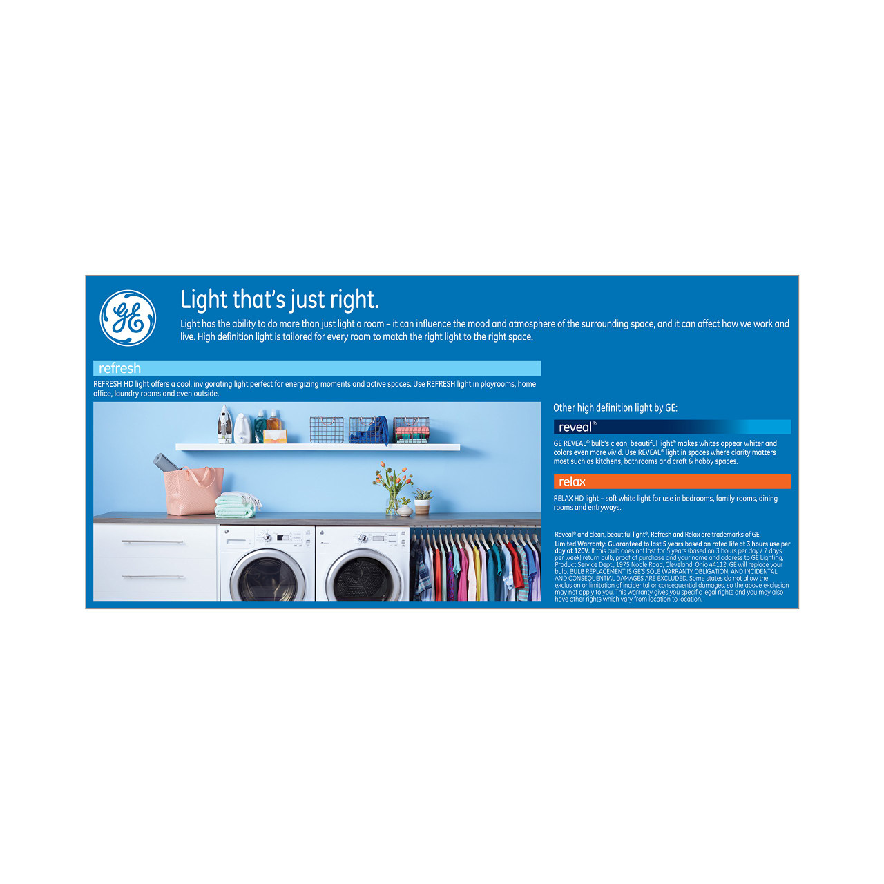 GE Lighting Refresh HD LED Light Bulbs, 65W Replacement, BR30 LED Floodlight, 4-Pack, Daylight, Dimmable Flood Light Bulbs, Indoor, Medium Base