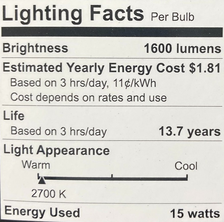 (pack of 4) GE Lighting 65729 LED Light Bulb A21, 100 watt equivalent, Soft White
