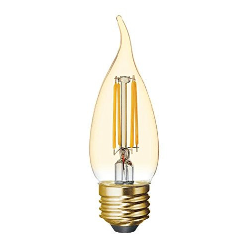 (2 bulbs) GE 33541 Vintage Amber glass LED, Dimmable, 60 watt Equivalent using only 5.5 watts, medium base