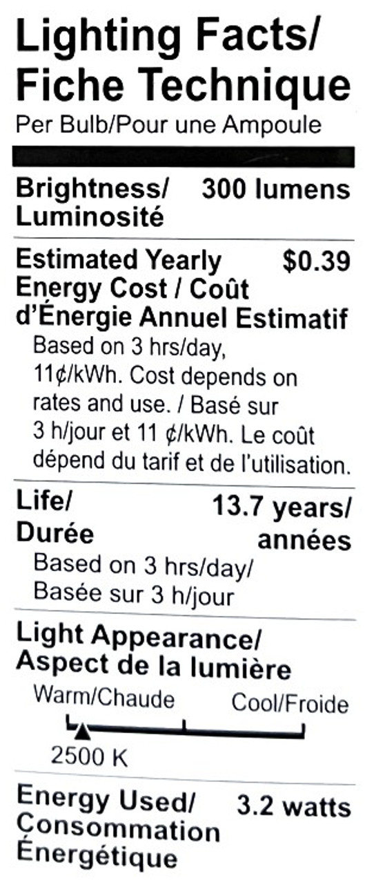 (6 pack) GE 75914 Vintage Style LED 40 watt equivalent Decorative CAM bulb candle shaped LED bulb