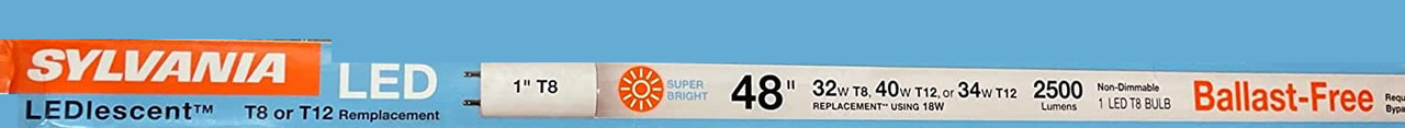 (6 pack) Sylvania 40585 LED tube LEDlescent 48 inch T8 Ballast-Free Fluorescent Replacement 4100K Frosted Glass