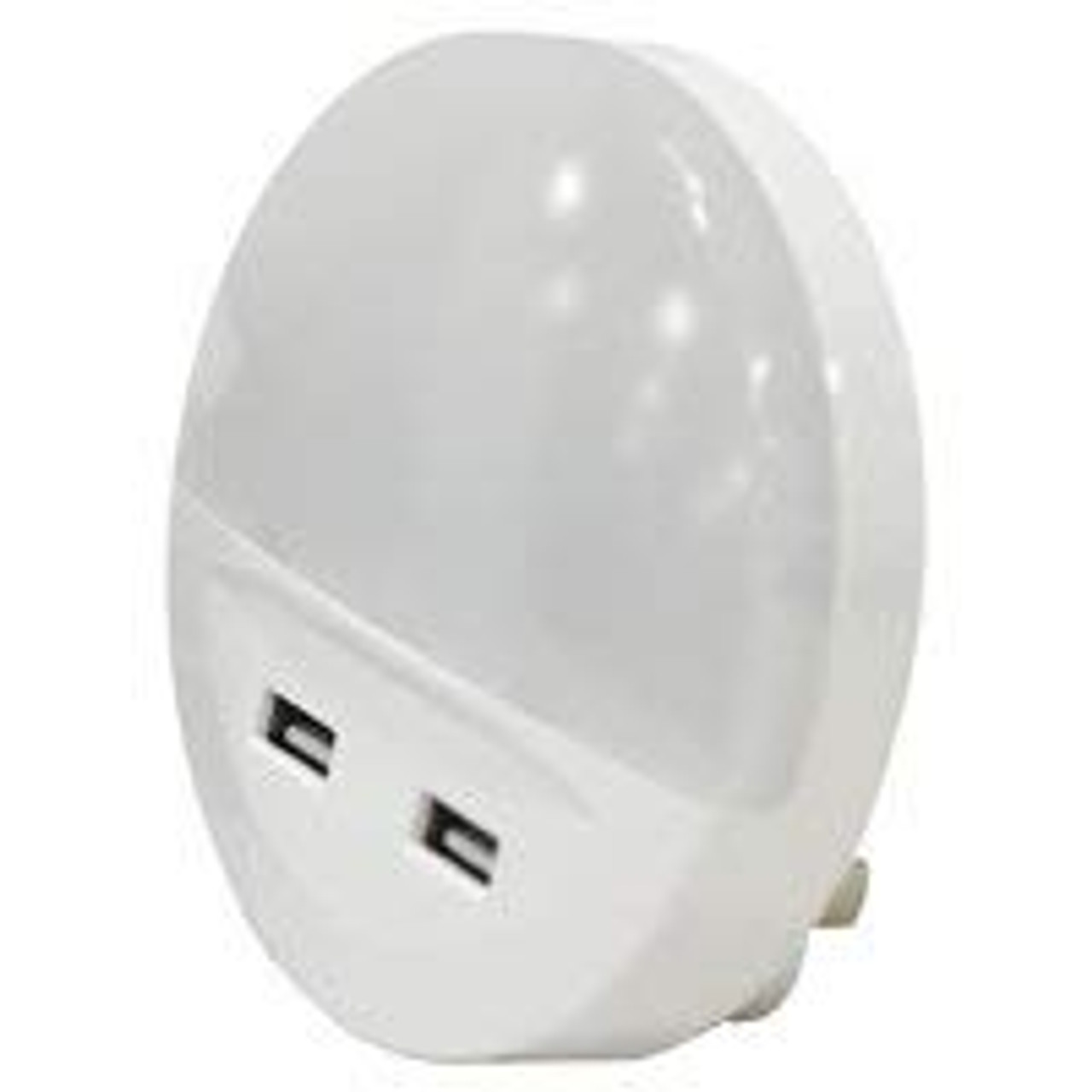 Sylvania Dual USB Dusk to Dawn LED Night- Auto Sensor Led Wall Plug in Home Safety Room Hallway