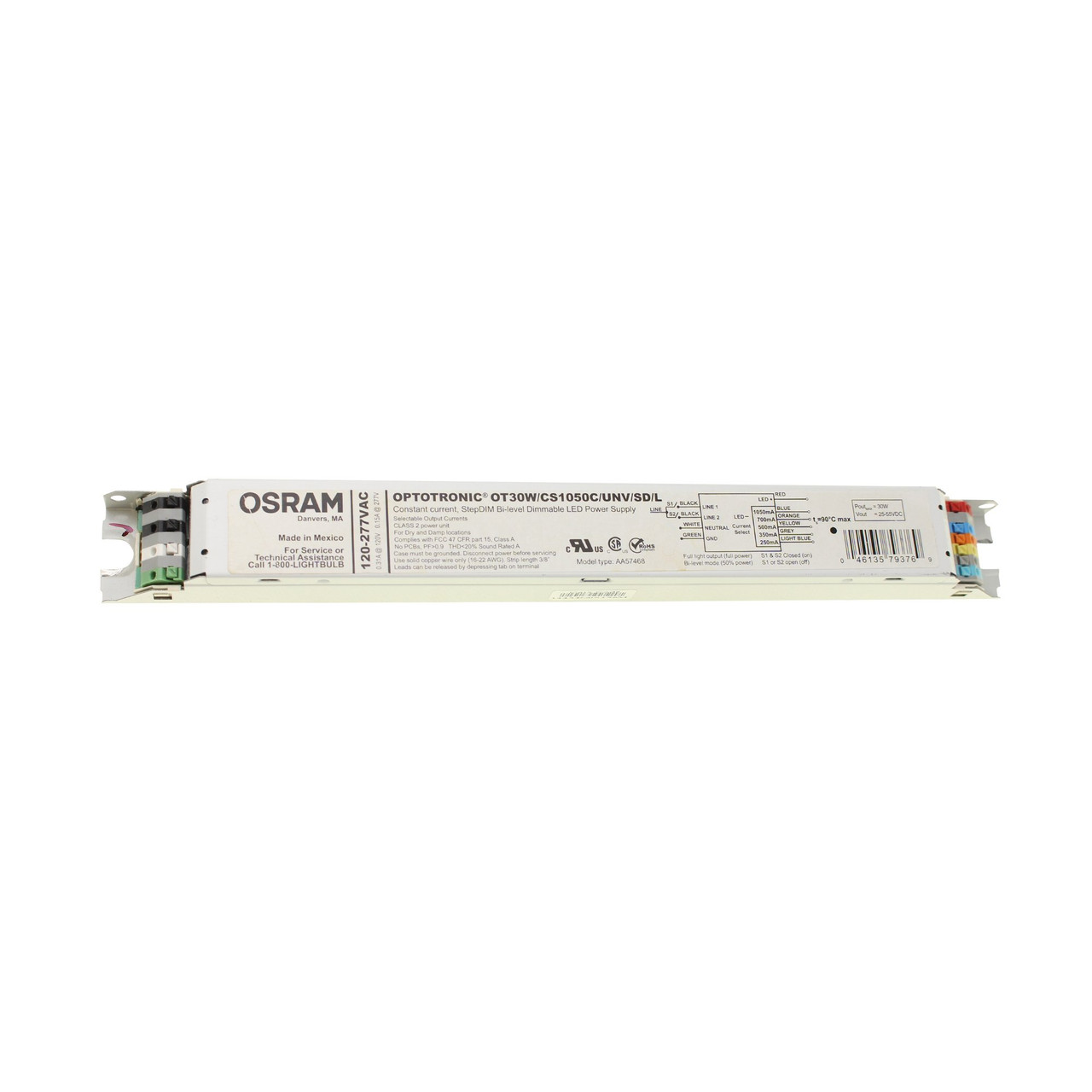 Optotronic OT30W/CS1050C/UNV/SD/L Dimmable LED Power Supply 120/277V