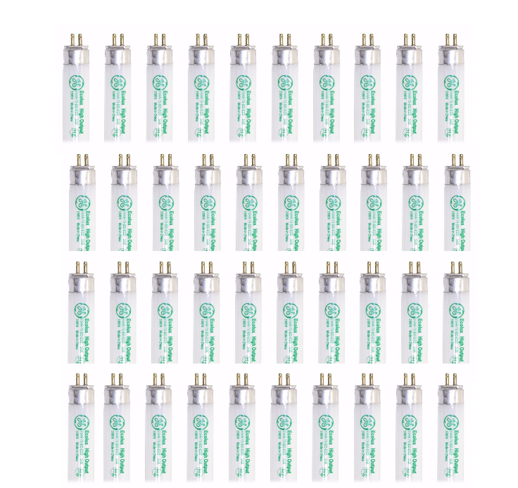 (Case of 40) GE 46760 Starcoat 46 inch T5 Fluorescent Tube F54W / T5 / 835 / ECO, 46 inch 54 Watt, 5000 lumen, High Output, 3500K