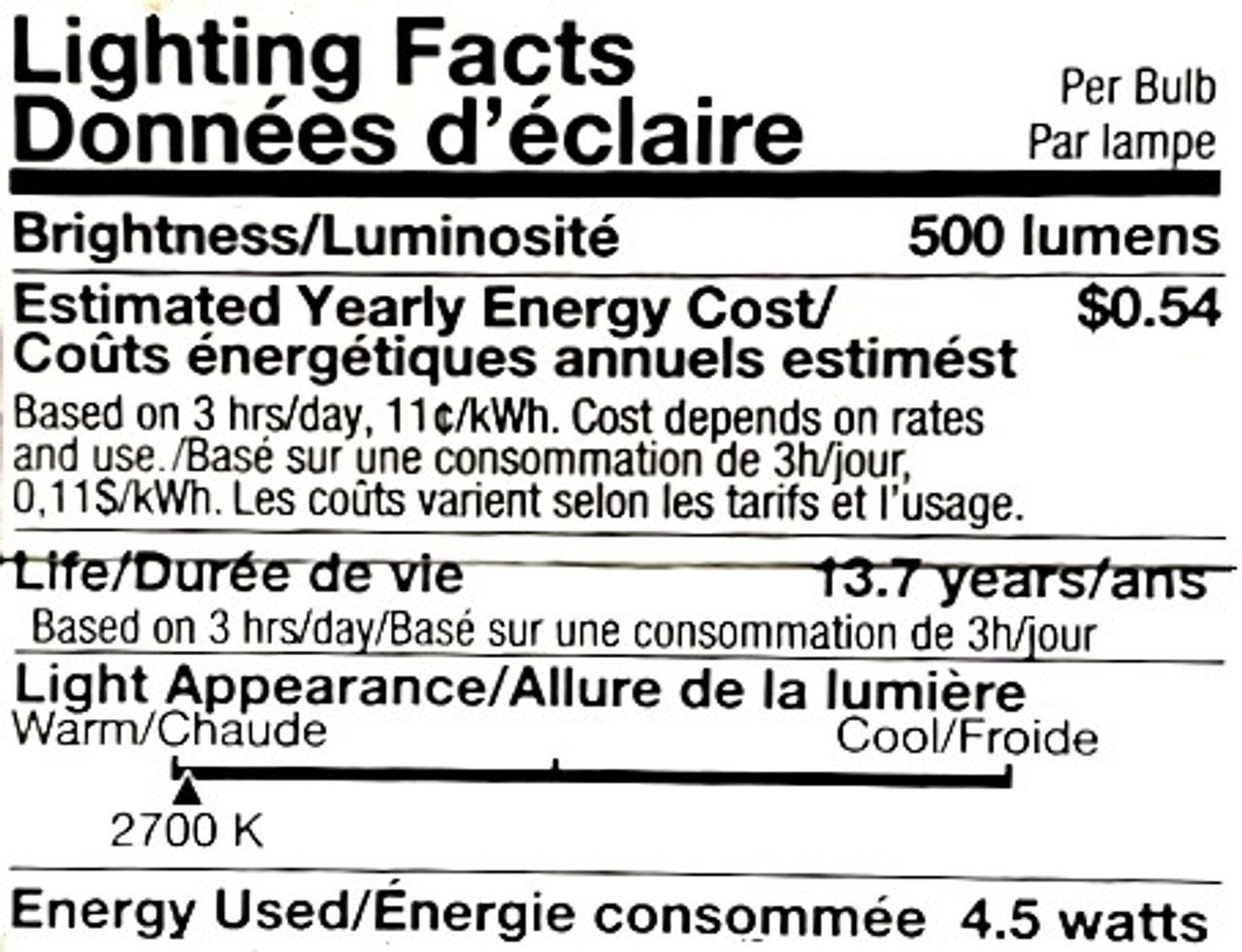(4 bulbs) Sylvania LED Globe G25, 60 watt equivalent, 500 Lumens, Clear, Dimmable, Soft White, Medium Base, LED Light Bulb