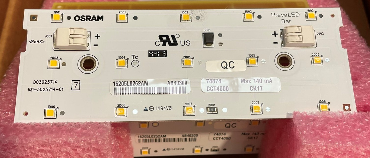 Osram PrevaLED 73975 Line Performance PLPG3-Lin-1100-835-289x18 High Efficacy Linear LED Module, 3500K, 1100 lumens, 7 watts