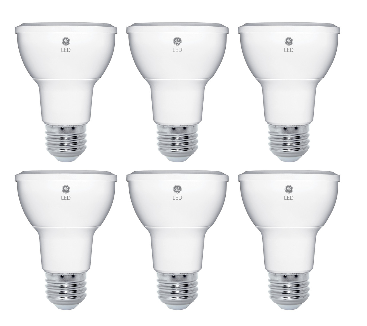 (6 bulbs) GE Lighting 89985 Energy-Smart LED Par20, 50-watt equivalent, 500 Lumen, Dimmable, LED Light Bulb with Medium Base, Soft White