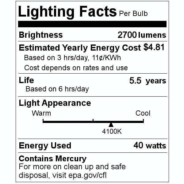 (6 lamps) GE Lighting 33893 FC16 T9 Circline, Cool white, 40-Watt 2700-Lumen T9 Circuline Fluorescent lamp