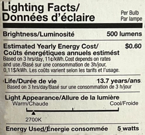 Sylvania 40529 - LED5B10/BENT/DIM/F/827/GL/BL2 Candle Tip LED Light Bulb