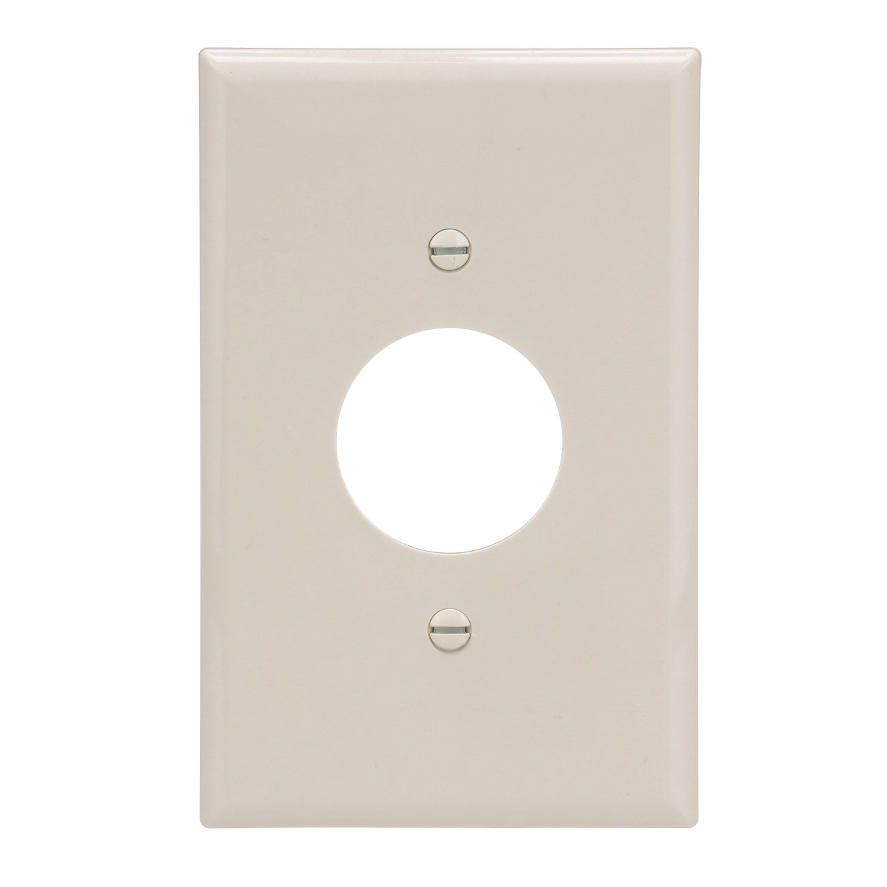 Eaton PJ7LA Mid-Size Polycarbonate 1-Gang Power Outlet Wallplate, Light Almond