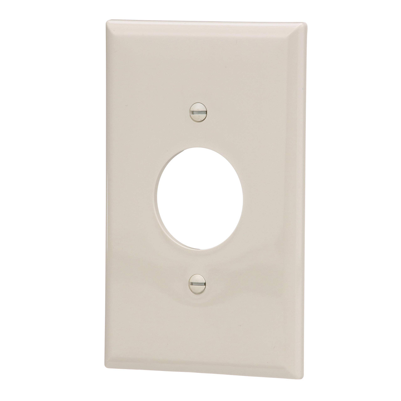 Eaton PJ7LA Mid-Size Polycarbonate 1-Gang Power Outlet Wallplate, Light Almond