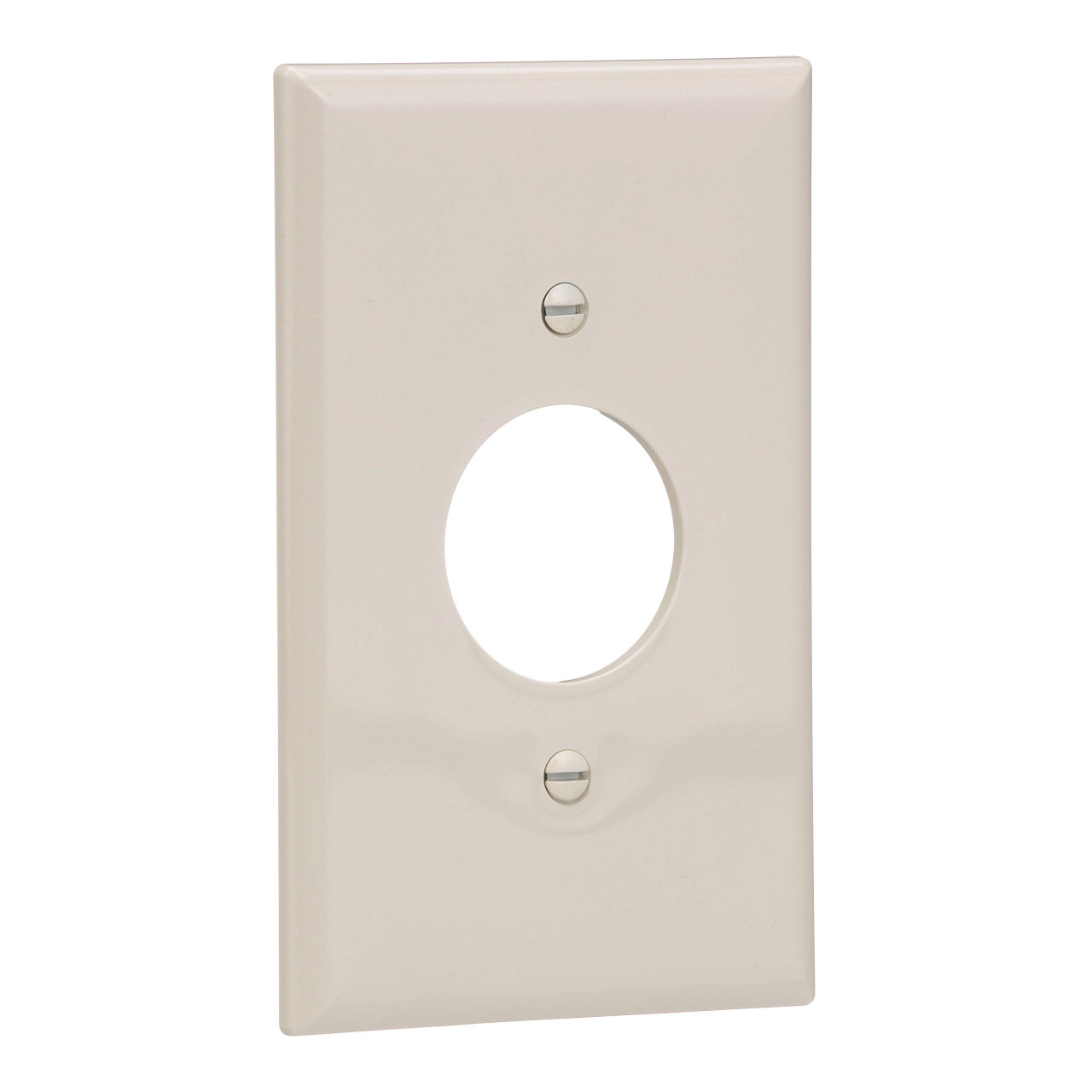 (10 pack) Eaton PJ7LA Mid-Size Polycarbonate 1-Gang Power Outlet Wallplate, Light Almond