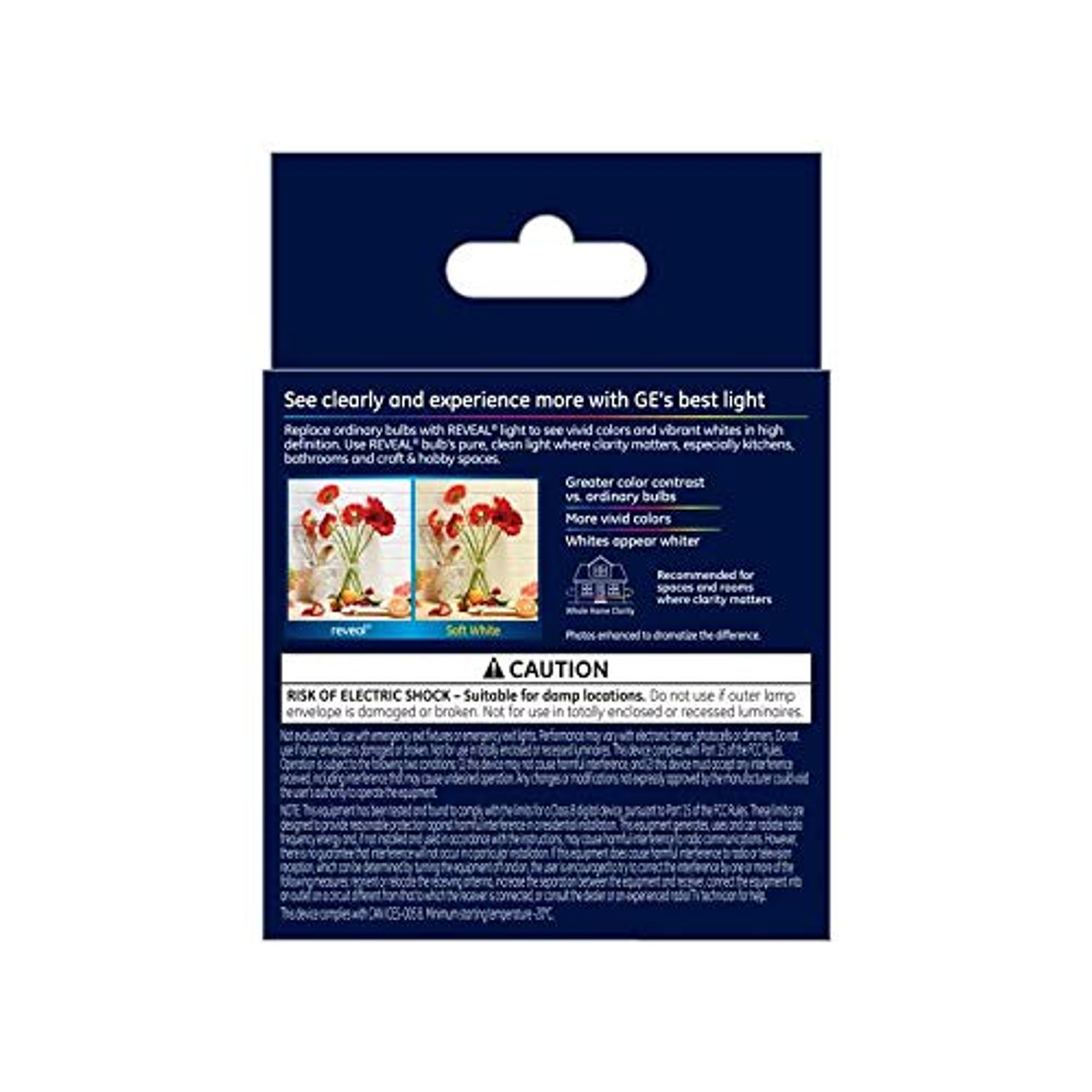 (2-Pack) GE Reveal 60-Watt equivalent A15 Color-Enhancing Dimmable LED Light Bulb