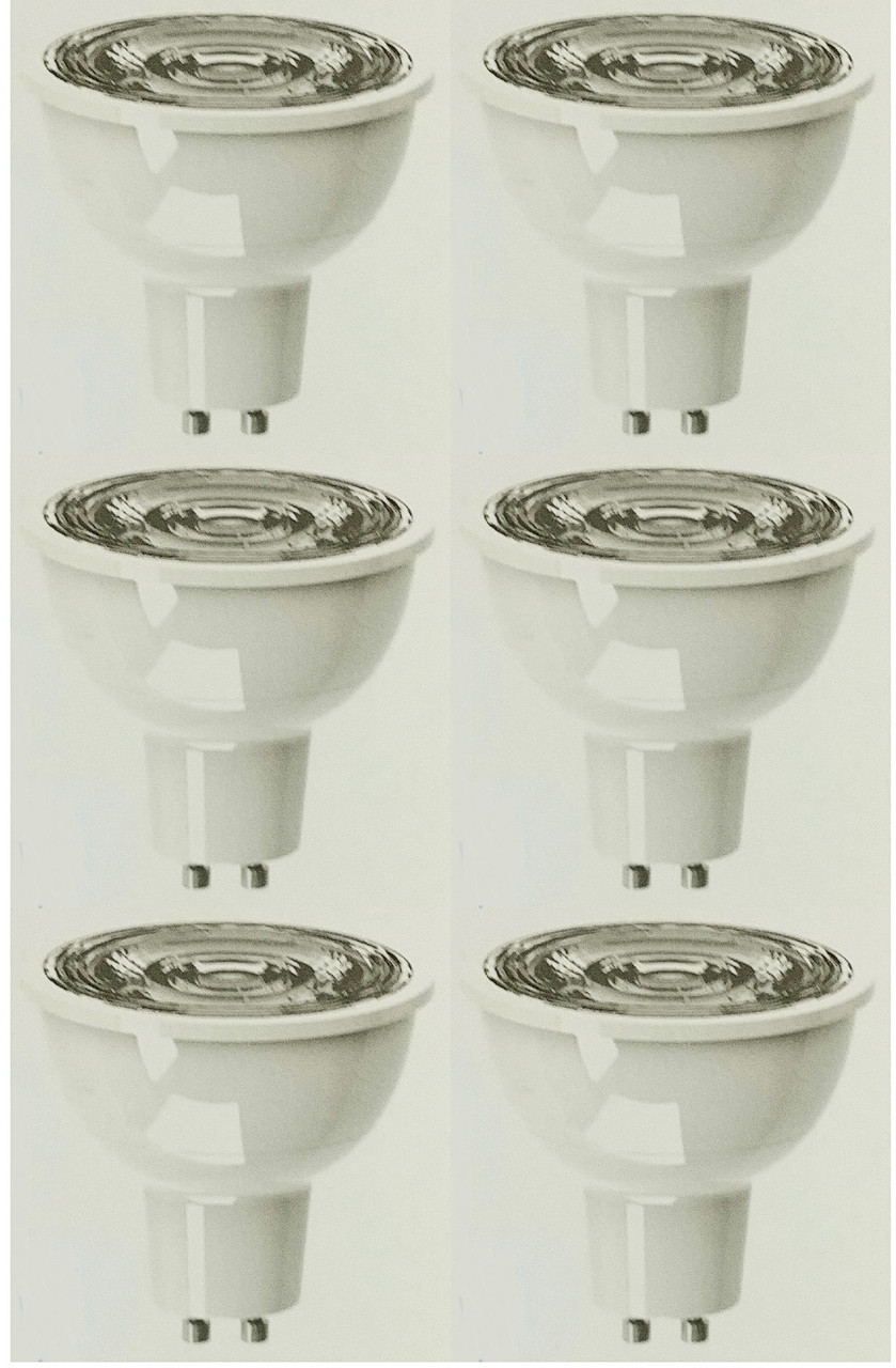 (case of 6) GE 36485 LED MR16 3000k 25 degree narrow flood, 520 lumens, 7 watts