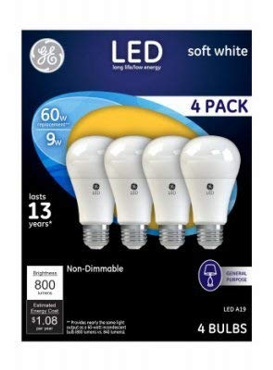 GE LED 9w/60w Equlivent two 4-Packs, 8 bulbs total (Two - 4 packs)