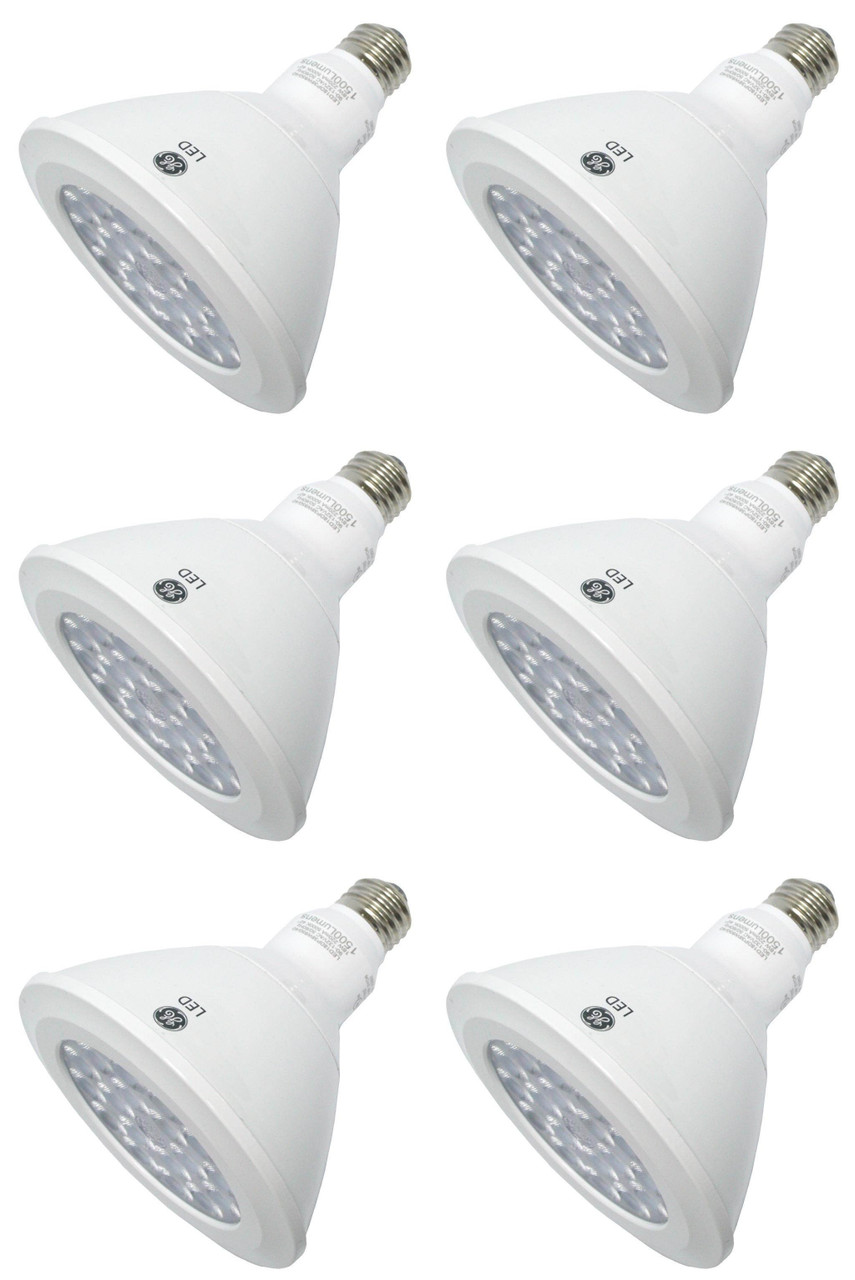 (6 bulbs) GE 94906 Reflector Spot PAR38 LED Light Bulb, 2700K Warm White, Dimmable, 18 watt 1300 lumen LED Light Bulb