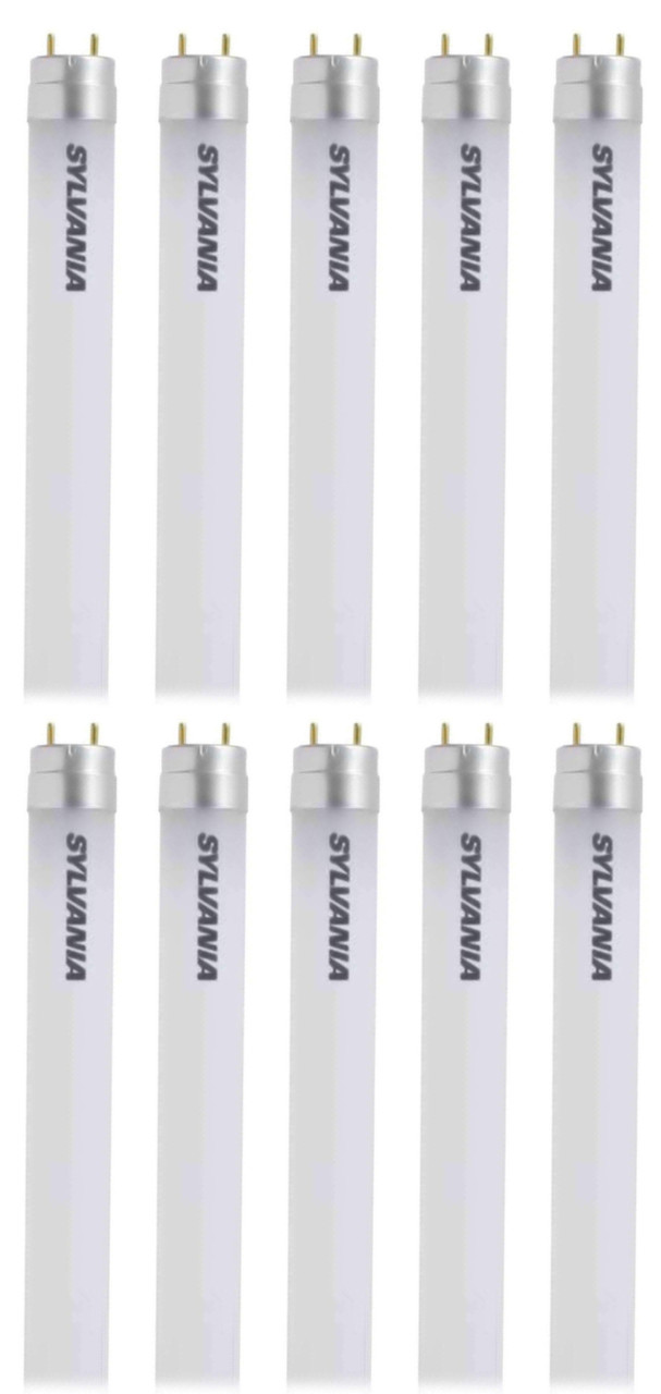 (case of 10) Sylvania 79545 - Substitube Type A Plug and Play 48 inch LED Straight T8 Tube Light Bulb for Replacing Fluorescents, 3500K Neutral White, 1600 lumens
