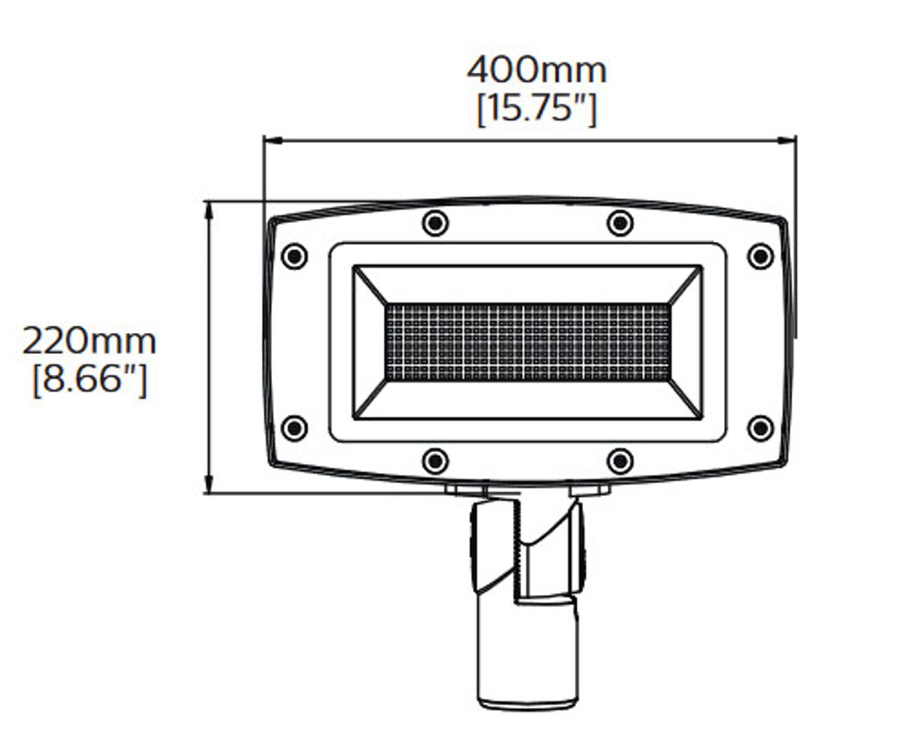 Signify Stonco LED Floodlight 150 watt, 4000K Neutral White, 16,000 Lumens, bronze finish, general purpose area light, slip fitter mount, security lighting and general purpose 