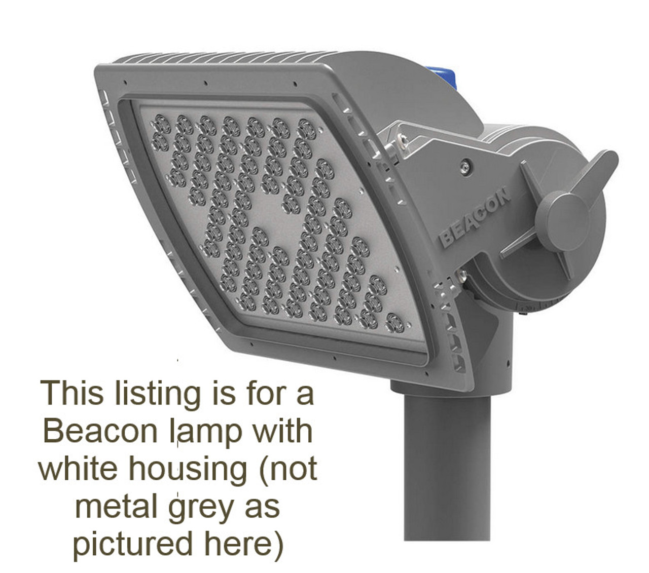 Hubbell Beacon LED Horizontal Floodlight, AL-D/72L-220/5K7/5X3/UNV/SF3/WHT, 20,816 lumens, 5000K, 220 watt, white textured housing, slip fitter pole mount