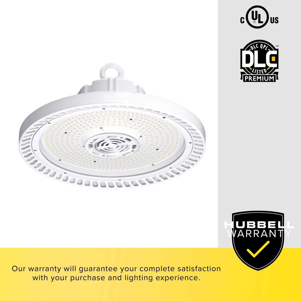 Hubbell Lighting CRN Wet Location Round LED High Bay CRN-40MX-EDU, 240 watts, 34,000 lumens, 4000K, 120-277V, 0-10v dimming
