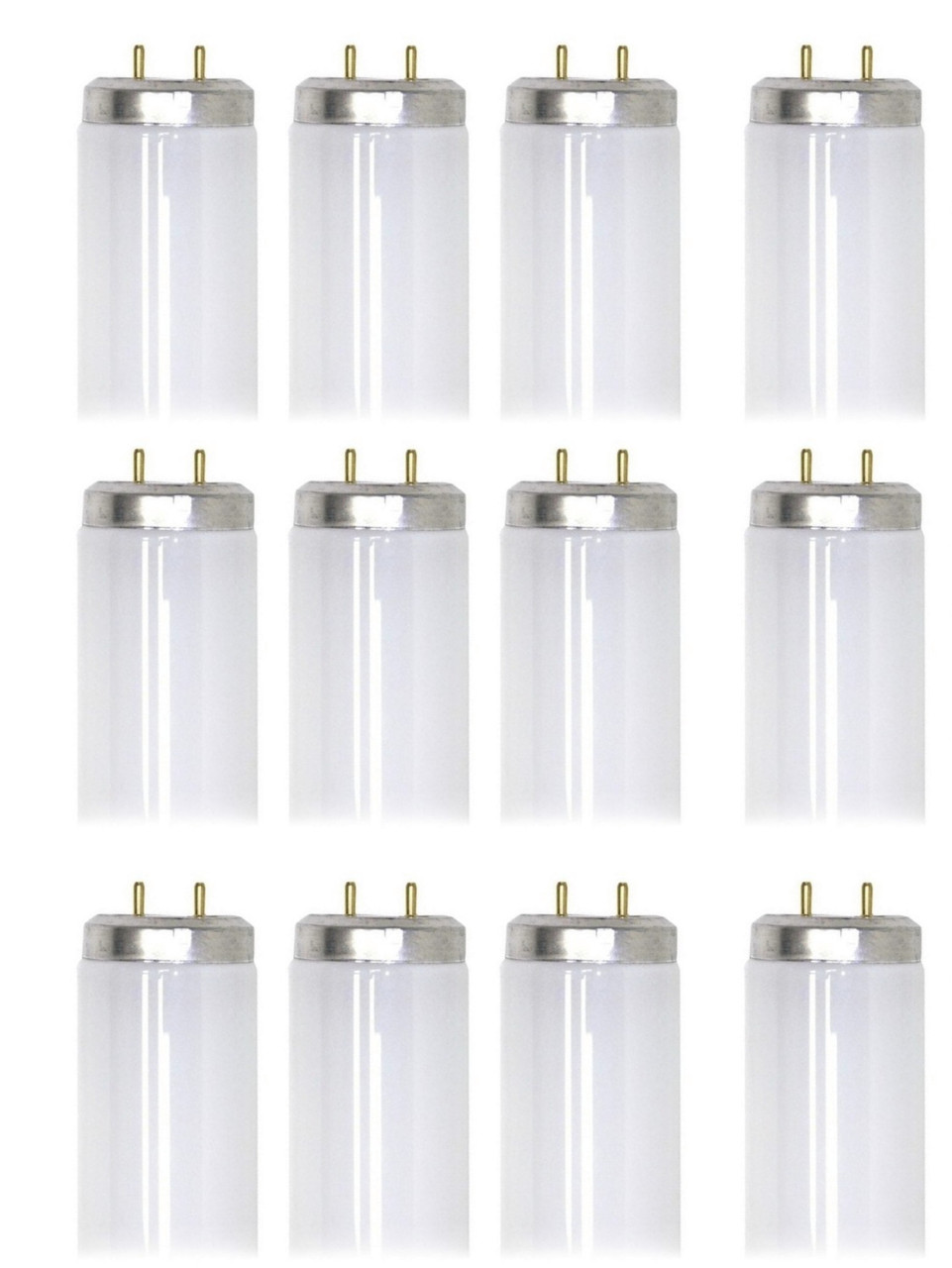 (case of 12) GE 26668 Linear Fluorescent Straight Lamp, 32 watt T8, 2800 Lumens, 4100K, Starcoat Ecolux