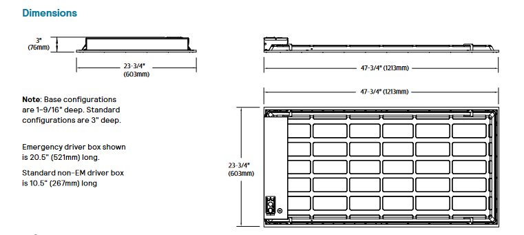 (case of 4) Signify Day-Brite FluxPanel LED recessed flat panel luminaire, 2 feet by 4 feet, 5000K, 3000 Lumens, 24 watts, 2 x 4 Difffuse LED Panel, 120-277V, Dimmable, 2FPZ30L850 