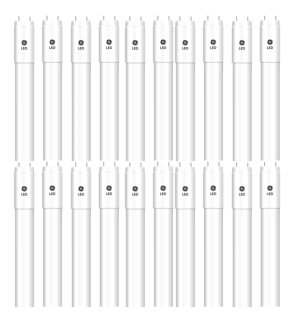 (CASE OF 20) GE 93107506 LED Tube Type A Plug and Play replacement for T8 Fluorescent, PET Plastic Coated Glass Tube, 3500K, 14 watts